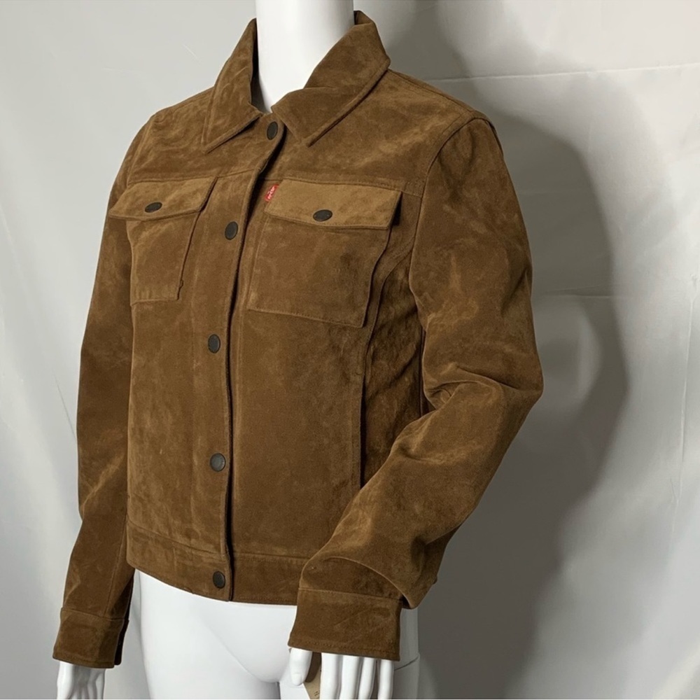 Levis Women's Faux Suede Modern Trucker Jacket - Picture 4 of 12